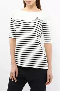 Джемпер трикотажный с коротким рукавом в полоску Comma