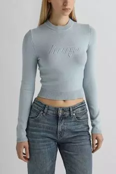 Джемпер укороченный облегающего кроя HUGO