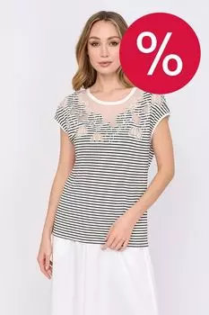 Джемпер в полоску с коротким рукавом Franco Vello