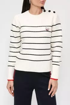 Джемпер в полоску с пуговицами на плече Scotch & Soda