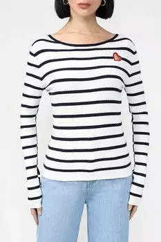 Джемпер в полоску с вышитым сердечком TWINSET