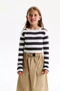 Джемпер в полоску укороченный Silver Spoon Life