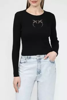 Джемпер в рубчик из смесового шелка Pinko