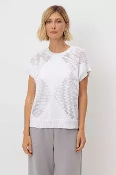 Джемпер вязаный с коротким рукавом ажурный VERY NEAT