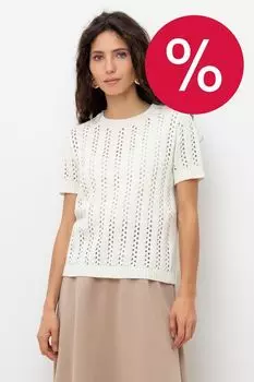 Джемпер вязаный с коротким рукавом ажурный VERY NEAT