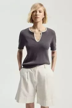 Джемпер вязаный с коротким рукавом Nume