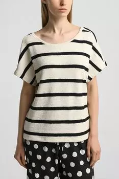 Джемпер вязаный с коротким рукавом в полоску s.Oliver