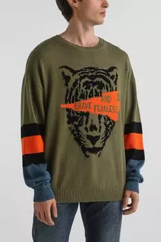 Джемпер вязаный с принтом COLORPLAY