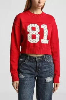 Джемпер вязаный с принтом Guess Jeans