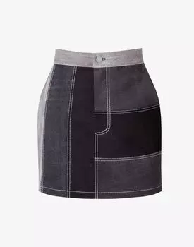 Джинсовая мини-юбка `RISHI