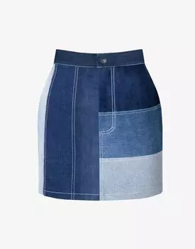 Джинсовая мини-юбка `RISHI