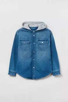 Джинсовая рубашка с капюшоном OVS