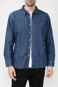 Джинсовая рубашка с логотипом бренда LEVI'S