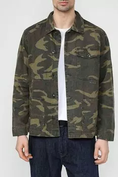 Джинсовая рубашка с накладными карманами Piombo