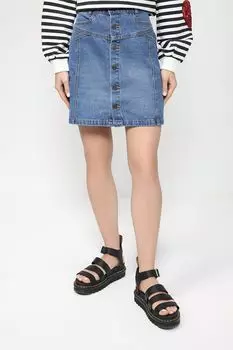 Джинсовая юбка на пуговицах Naf Naf