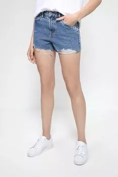Джинсовые шорты с эффектом потертости OVS