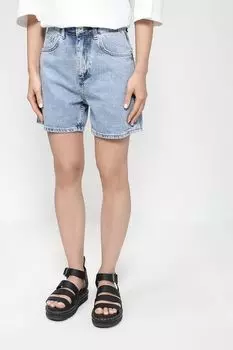 Джинсовые шорты с высокой посадкой COLORPLAY