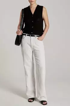 Джинсы из льна и хлопка прямого кроя Dunst