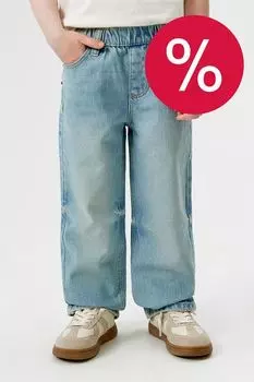 Джинсы на эластичном поясе прямого кроя ACOOLA