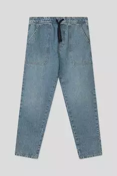 Джинсы на эластичном поясе с эффектом потертости OVS