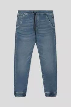 Джинсы на эластичном поясе с эффектом потертости OVS