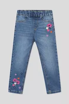 Джинсы на эластичном поясе с вышивкой OVS