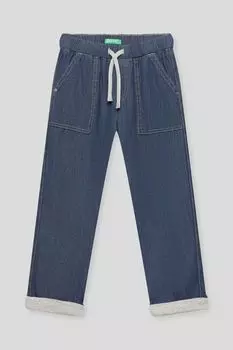 Джинсы на кулиске с карманами Benetton