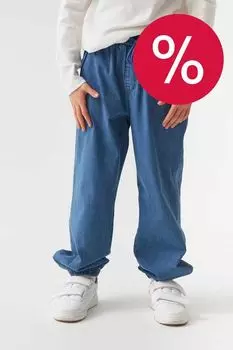 Джинсы на кулиске свободного кроя Smena