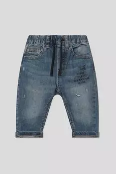 Джинсы на резинке с надписями Benetton