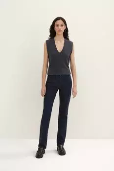 Джинсы однотонные прямого кроя TOM TAILOR