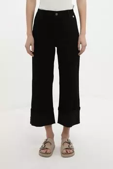 Джинсы однотонные с отворотами Auranna