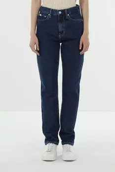 Джинсы однотонные с высокой талией Calvin Klein Jeans