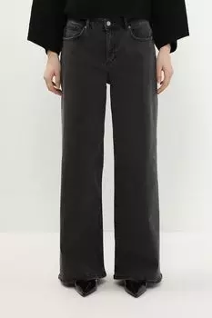 Джинсы однотонные широкого кроя Comma