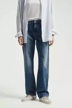 Джинсы прямого кроя с эффектом потертости Nume