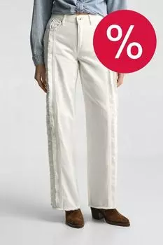 Джинсы прямого кроя с бахромой Karl Lagerfeld Jeans