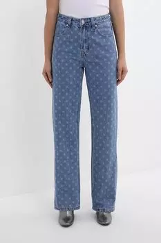 Джинсы прямого кроя с принтом BELUCCI