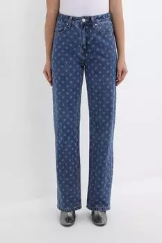 Джинсы прямого кроя с принтом BELUCCI