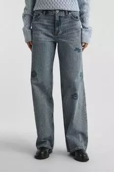 Джинсы прямого кроя с принтом HUGO