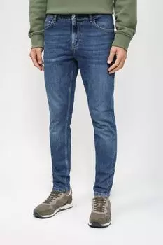 Джинсы с эффектом потертости COLORPLAY