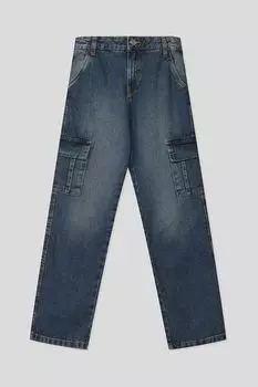 Джинсы с эффектом потертости и карманами OVS