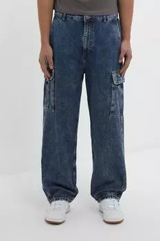 Джинсы с эффектом потертости и карманами Republic of Denim