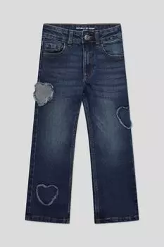 Джинсы с эффектом потертости и принтом OVS