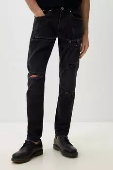 Джинсы с эффектом потертости и разрывами The Couture Club