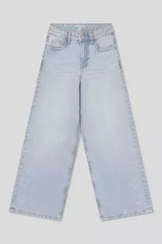 Джинсы с эффектом потертости и сердечками OVS