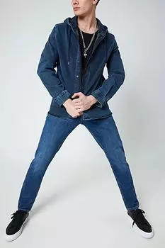 Джинсы с эффектом потертости Loft