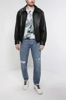 Джинсы с эффектом потертости Loft