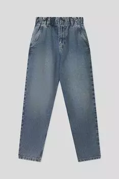 Джинсы с эффектом потертости на эластичном поясе Republic of Denim