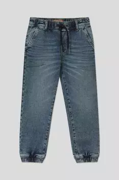 Джинсы с эффектом потертости на кулиске Republic of Denim