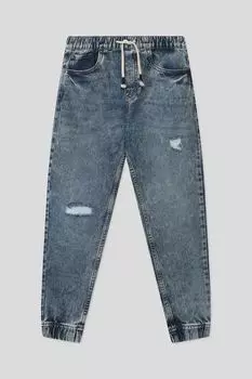 Джинсы с эффектом потертости на кулиске Republic of Denim