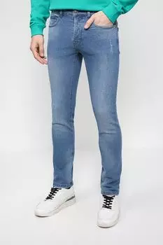 Джинсы с эффектом потертости облегающего кроя John Richmond